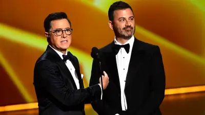 Colbert laments 'tonight we are all Jimmy Kimmel' as outgoing CBS host pays tribute to fallen ABC colleague