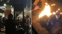 ICE slams 'unhinged behavior' of Portland protesters who rolled out guillotine in front of field office