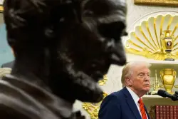 Trump reveals renovated Lincoln Bedroom bathroom as his White House remodel continues